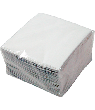 Servet 330 x 330 mm 2-laags wit 1/4 gevouwen - Papier | prijs & verp per 100 stuks