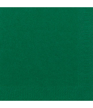 Servet 330 x 330 mm 2-laags groen 1/4 gevouwen - Papier | prijs & verp per 100 stuks