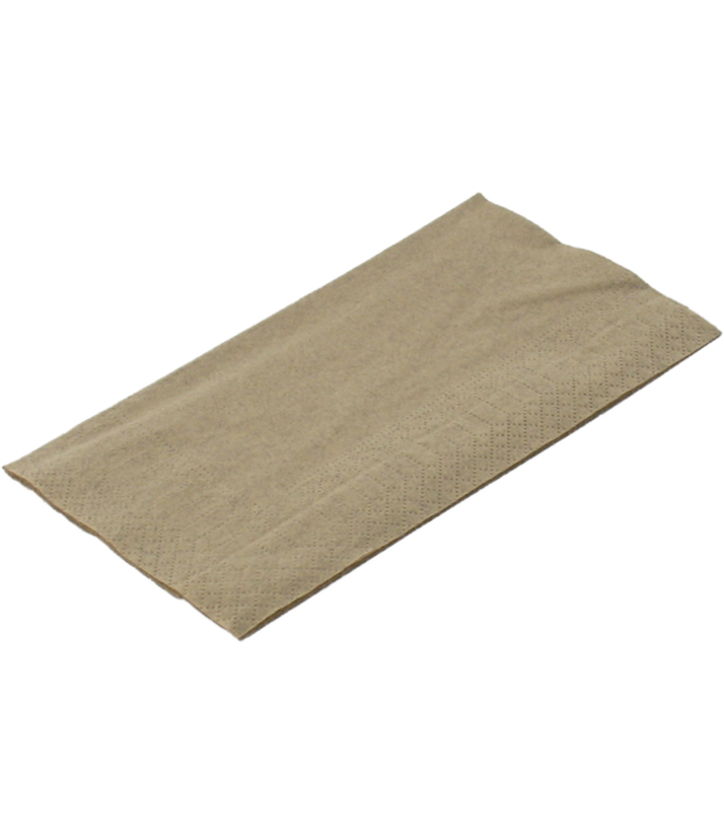 Servet 330 x 330 mm 2-laags bruin - Papier | prijs & verp per 3.200 stuks