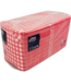 Servet 33x32 cm 1-laags rood/wit papier 1/4 gevouwen | prijs & verp per 400 stuks