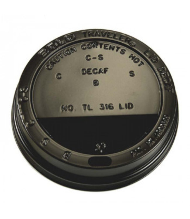 Deksel disp PS Ø 89,5 mm zwart "To Go" tbv koffiebeker 45291 | prijs & verp per 1.000 stuks
