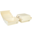 Depa Hamburgerbox disp 118 x 115 x 78 mm naturel  - Bamboepapier/PE | prijs & verp per 125 stuks