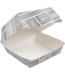 Hamburgerbox disp 115 x 115 x 70 mm wit/grijs - Karton/coating | prijs & verp per 100 stuks
