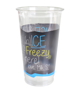 Depa Milkshakebeker disp 50 cl ICE is (N)ICE transparant/blauw gerecycled PET - Depa | prijs & verp per 50 stuks