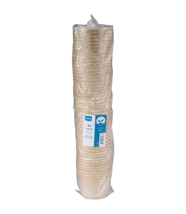 Ijsbeker disp 20 cl bamboepapier - Depa | prijs & verp per 50 stuks