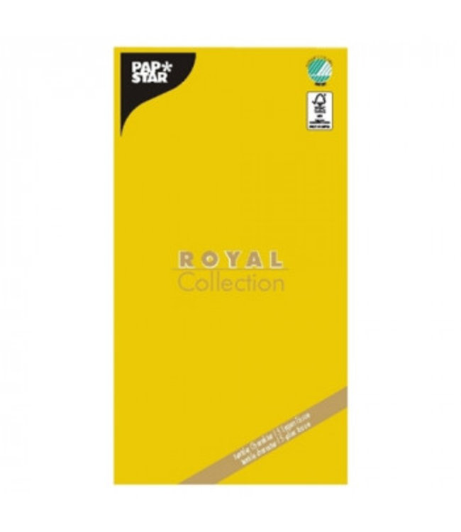 Tafelkleed geel 120 x 1800 mm Tissue Royal Collection | prijs & verp per 10 stuks