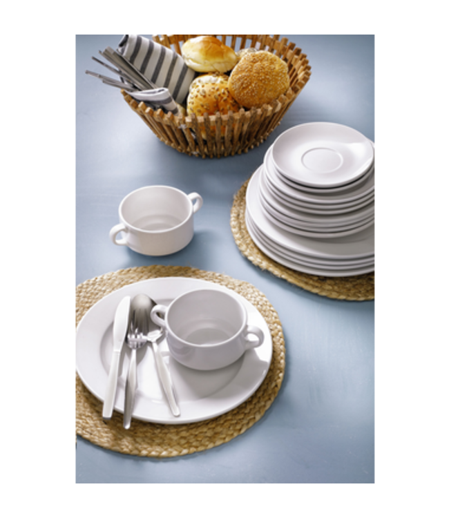 Bord 24,5 cm brede rand Budgetline - Mammoet | prijs & verp per 3 stuks