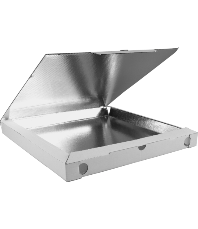 Pizzadoos 320 x 320 x 30 mm wit / alu | prijs & verp per 150 stuks