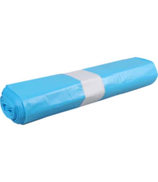 Afvalzak 90X110 cm gerecycled LDPE T70 blauw | prijs & verp per 100 stuks