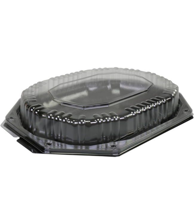 Cateringschaal disp rPET 335 x 250 x 38 mm 8-hoekig zwart | prijs & verp per 100 stuks