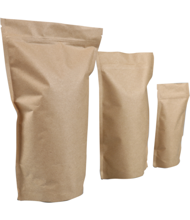 Stazak disp papier/PET 160 x 235 x 30+45 mm bruin met gripsluiting | prijs per 100 stuks