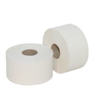 Toiletpapier 2-laags wit mini Jumbo 180 mtr | prijs & ver per 12 rol