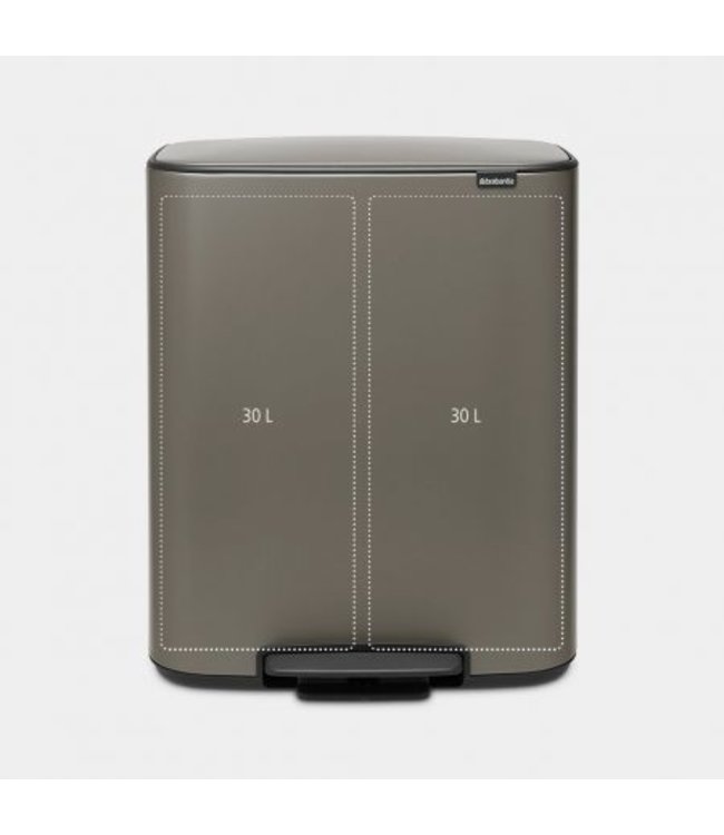 Pedaalemmer 2 x 30 ltr grijs Bo - Brabantia