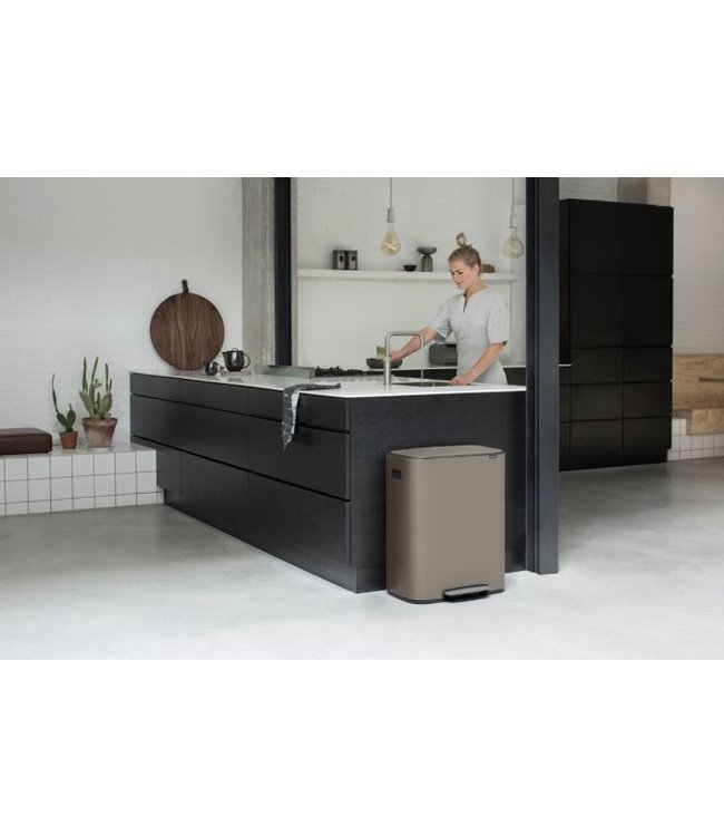 Pedaalemmer 2 x 30 ltr grijs Bo - Brabantia