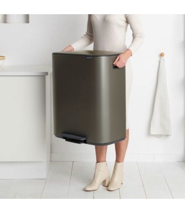 Pedaalemmer 2 x 30 ltr grijs Bo - Brabantia
