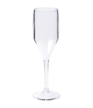 Champagneglas reusable pETG 15 cl Ø54 x (h)200 mm op voet onbreekbaar transparant | prijs & verp per 4 stuks