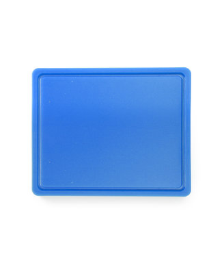 Snijplank HDPE blauw GN-1/2 325 x 265 x 12 mm HACCP met geul aan 1 zijde