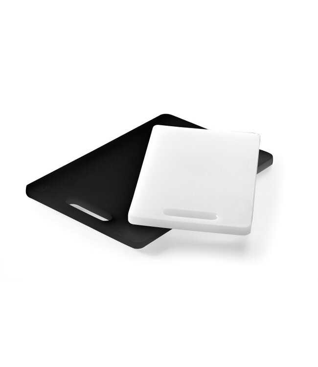 Snijplank HDPE zwart 250 x 150 x 10 mm met handgreep