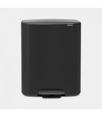 Pedaalemmer Bo 2 x 30 ltr matt black - Brabantia