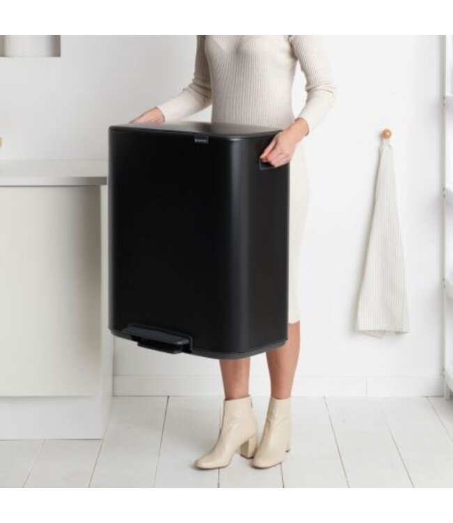 Pedaalemmer Bo 2 x 30 ltr matt black - Brabantia