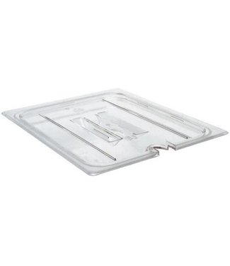 Cambro Gastronormdeksel kunststof PC 1/2 met lepeluitsparing transparant hittebestendig -40/+99 °C Camwear 20CWCN - Cambro