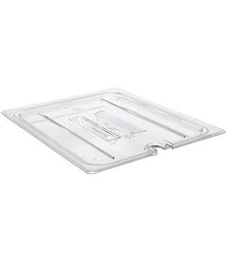 Cambro Gastronormdeksel kunststof PC 1/1 met greep en lepeluitsparing transparant hittebestendig -40/+99 °C Camwear 10CWCHN - Cambro