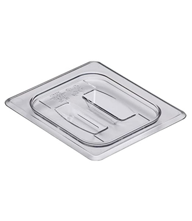 Gastronormdeksel kunststof PC 1/6 met greep transparant hittebestendig -40/+99 °C Camwear 60CWCH - Cambro