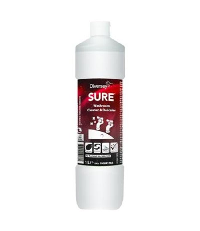 SURE Washroom Cleaner&Desc. 6x1 ltr W2638 | prijs & verp per 6 stuks