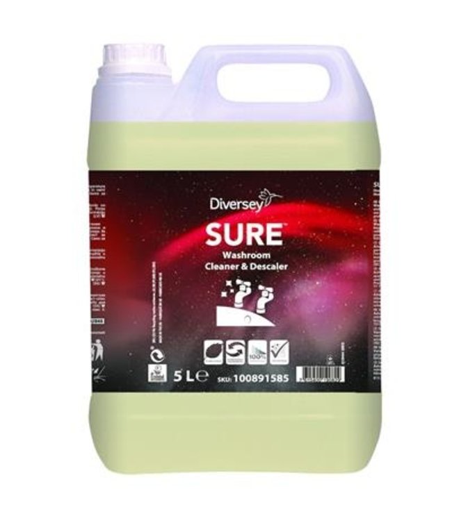 SURE Washroom Cleaner&Desc. 2x5 ltr W1779 | prijs & verp per 2 stuks