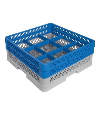 CaterRacks Bekerglazenkorf 9 comp. 50x50x10 cm max Ø150x(h)160 mm - CaterRacks