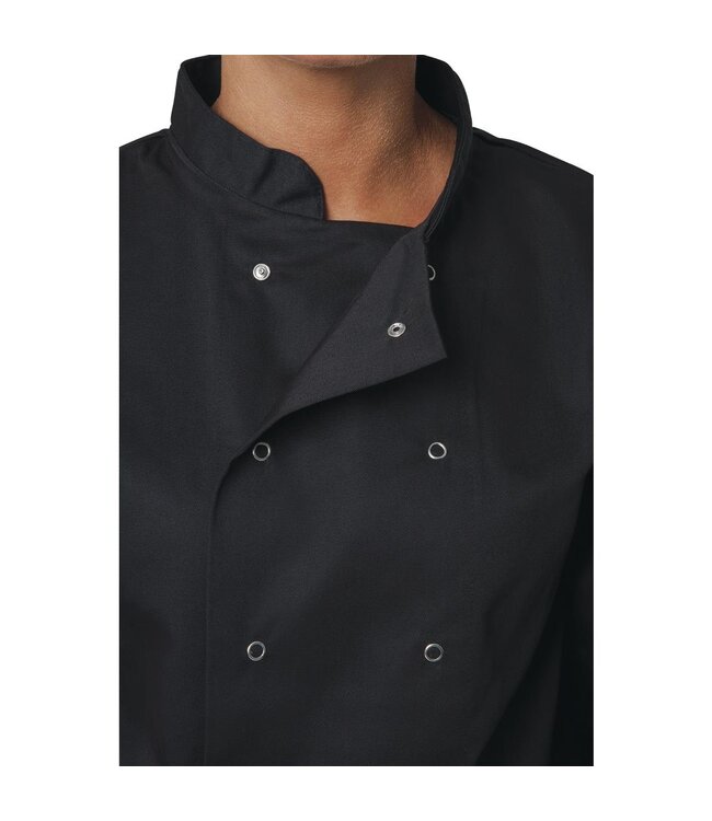 Koksbuis XS zwart met lange mouw unisex - Polykatoen