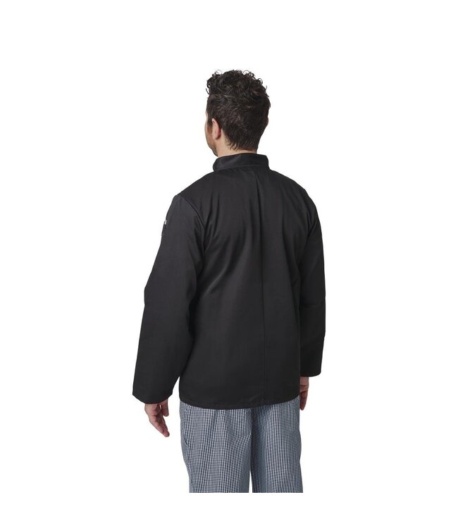 Koksbuis XXL zwart met lange mouw unisex - Polykatoen