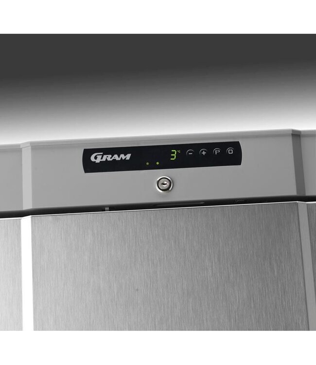 Koelkast 360 ltr Compact K 420 RG 595 x 642 x 1905 mm roestvrijstaal - Gram