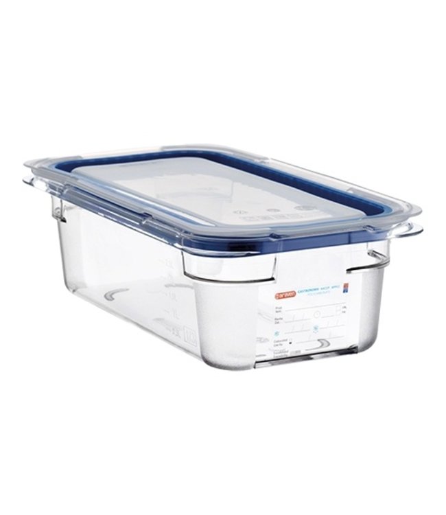 Voedseldoos 1/3GN 325 x 176 x 100 mm transparant polycarbonaat - Araven