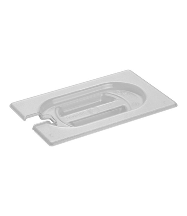 Gastronormdeksel kunststof PC 1/9 met lepeluitsparing transparant hittebestendig -40/+100 °C - CaterChef