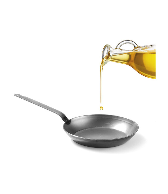 Koekenpan 320 mm plaatstaal bodem Ø260 mm (hg)50 mm geschikt voor alle warmtebronnen / niet vaatwasmachine bestendig