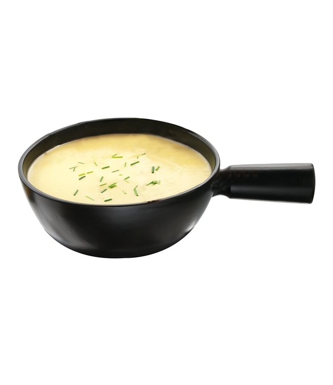 Fonduepan 1,3 ltr Ø200 x (h)80 mm keramisch zwart - Boska