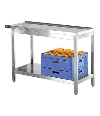 Modular Aan/afvoer tafel 1200 x 550 x 850 mm - Roestvrijstaal