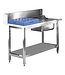 Modular Spoeltafel links 1200 x 700 x 850 mm - Roestvrijstaal
