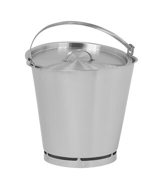 Sans Marque Emmer met maatverdeling 10 ltr 300 x 270 mm - Roestvrijstaal