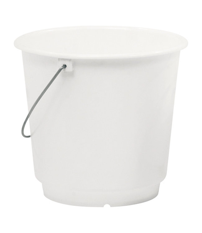 Emmer 10 ltr wit met maatverdeling 290 x 260 mm - Polypropyleen