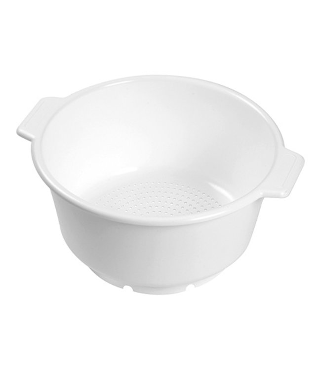 Vergiet met geperforeerde bodem Ø360 mm wit - Kunststof