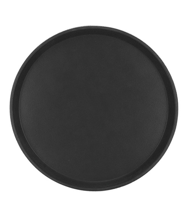Bierdienblad anti-slip Ø280 mm zwart kunststof -  CaterChef