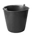 Sans Marque Emmer 20 ltr kunststof PE Ø350 x (h)340 mm zwart met maatverdeling