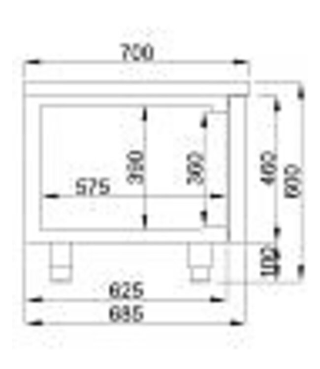 Koelwerkbank 2 deuren  Combisteel