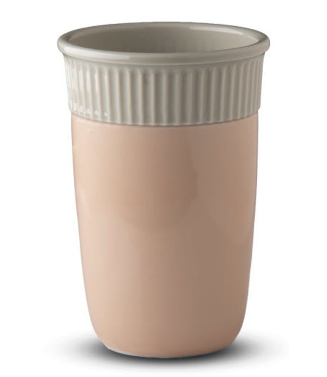 Beker 30 cl roze/beige dubbelwandig porselein - G. Benedikt | prijs & verp per 6 stuks