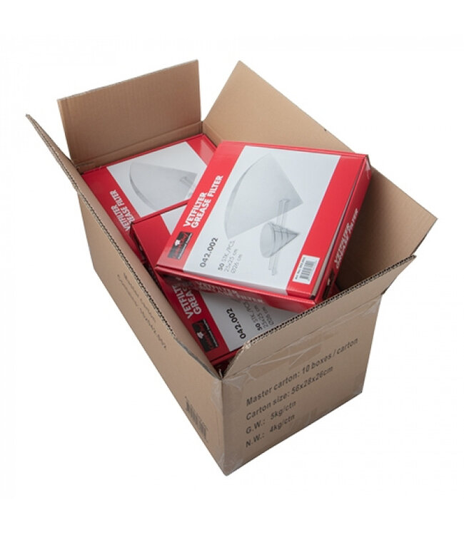 Vetfilter 250 x 250 mm Ø260 mm | prijs & verp per 500 stuks