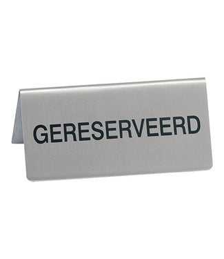 Sans Marque Tafelbord "gereserveerd" 2-zijdig bedrukt - Roestvrijstaal