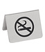Sans Marque Tafelbord "no smoking" 2-zijdig bedrukt - Roestvrijstaal