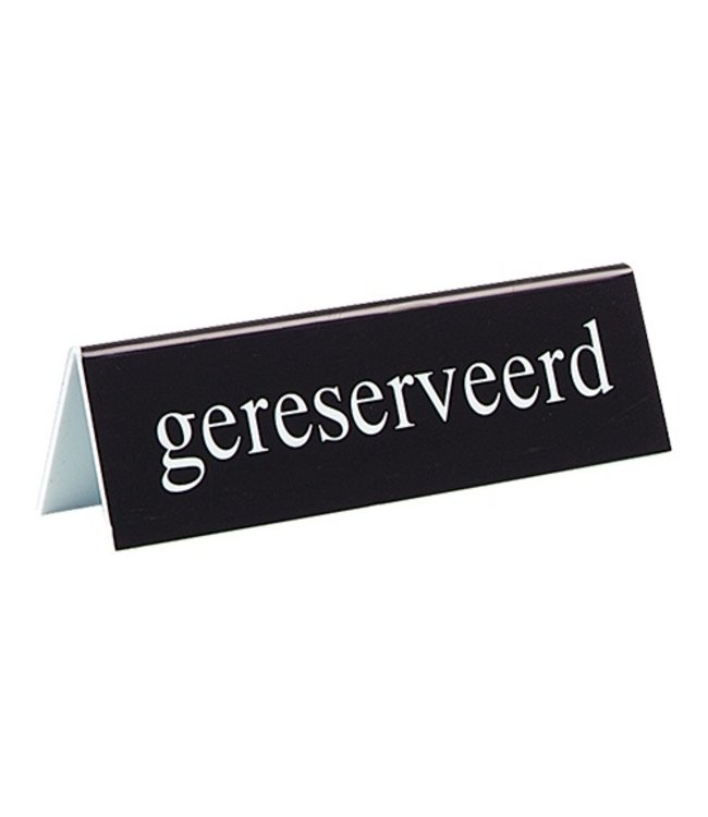 Tafelbord "gereserveerd" 2-zijdig bedrukt - Kunststof